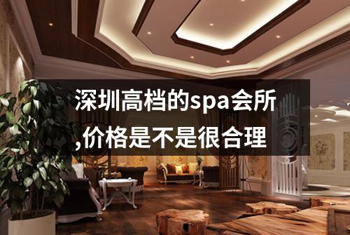 深圳高档的spa会所,价格是不是很合理