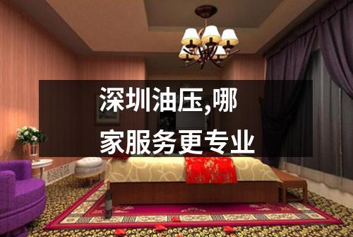 深圳油压,哪家服务更专业