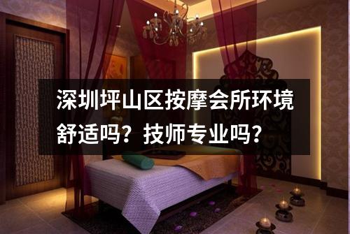 深圳坪山区按摩会所环境舒适吗?技师专业吗?